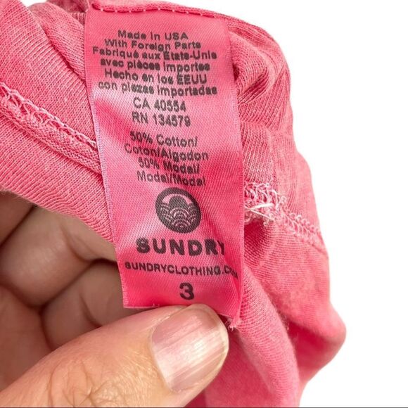 SUNDRY Pink Tiered Sleeveless Maxi Dress Size 3 (Large) - Picture 5 of 5